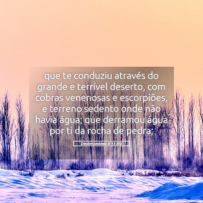 Picture 05 - Deuteronômio 8:15 BSL - que te conduziu através do grande e terrível - Bible Verse Picture