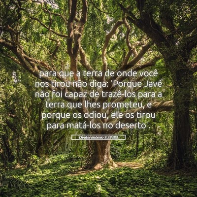 Picture 05 - Deuteronômio 9:28 BSL - para que a terra de onde você nos tirou não - Bible Verse Picture