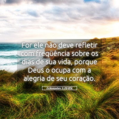 Picture 05 - Eclesiastes 5:20 BSL - For ele não deve refletir com freqüência sobre - Bible Verse Picture