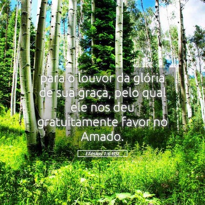 Picture 05 - Efésios 1:6 BSL - para o louvor da glória de sua graça, pelo qual - Bible Verse Picture