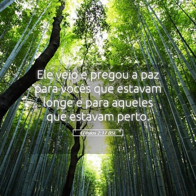 Picture 05 - Efésios 2:17 BSL - Ele veio e pregou a paz para vocês que estavam - Bible Verse Picture
