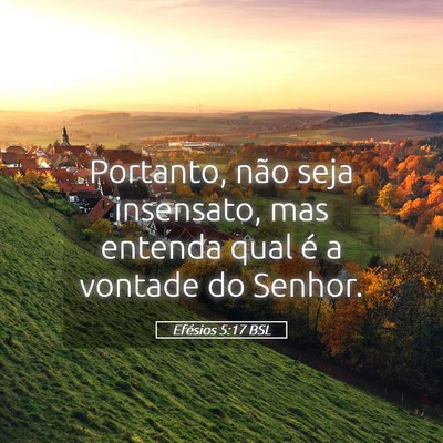 Picture 05 - Efésios 5:17 BSL - Portanto, não seja insensato, mas entenda qual - Bible Verse Picture