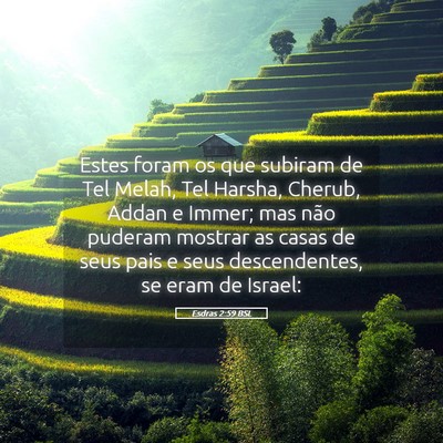 Picture 05 - Esdras 2:59 BSL - Estes foram os que subiram de Tel Melah, Tel - Bible Verse Picture