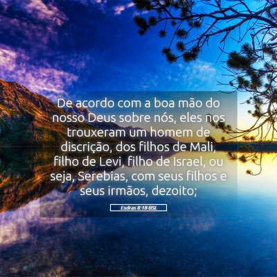 Picture 05 - Esdras 8:18 BSL - De acordo com a boa mão do nosso Deus sobre - Bible Verse Picture