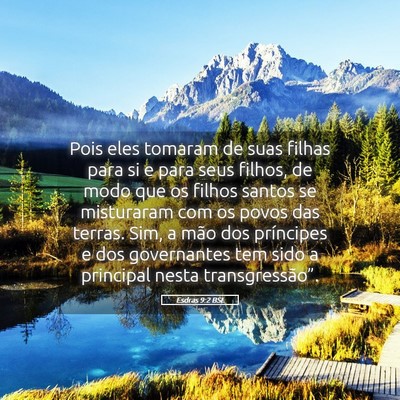 Picture 05 - Esdras 9:2 BSL - Pois eles tomaram de suas filhas para si e para - Bible Verse Picture