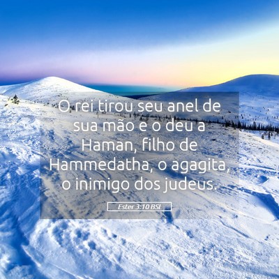 Picture 05 - Ester 3:10 BSL - O rei tirou seu anel de sua mão e o deu a Haman, - Bible Verse Picture