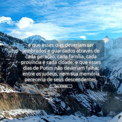 Picture 05 - Ester 9:28 BSL - e que esses dias deveriam ser lembrados e - Bible Verse Picture