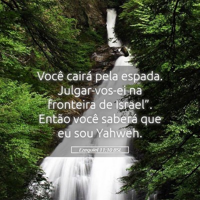 Picture 05 - Ezequiel 11:10 BSL - Você cairá pela espada. Julgar-vos-ei na - Bible Verse Picture