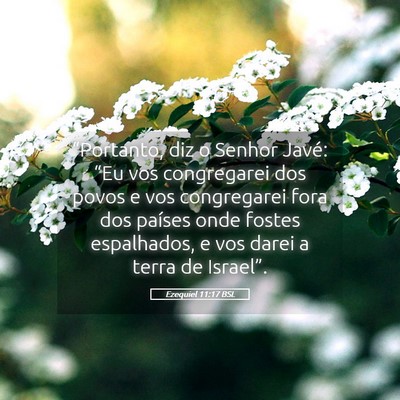 Picture 05 - Ezequiel 11:17 BSL - “Portanto, diz o Senhor Javé: “Eu vos - Bible Verse Picture