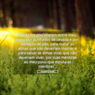 Picture 05 - Ezequiel 13:19 BSL - Vocês me profanaram entre meu povo por punhados - Bible Verse Picture