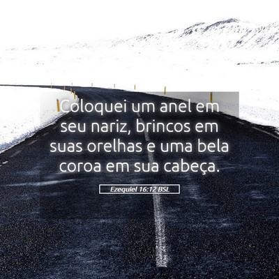 Picture 05 - Ezequiel 16:12 BSL - Coloquei um anel em seu nariz, brincos em suas - Bible Verse Picture