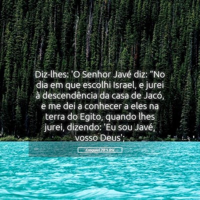 Picture 05 - Ezequiel 20:5 BSL - Diz-lhes: 'O Senhor Javé diz: “No dia em que - Bible Verse Picture