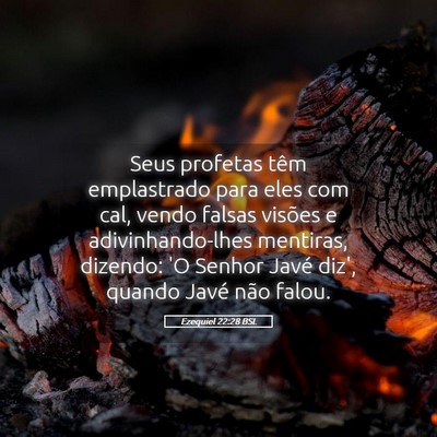 Picture 05 - Ezequiel 22:28 BSL - Seus profetas têm emplastrado para eles com cal, - Bible Verse Picture