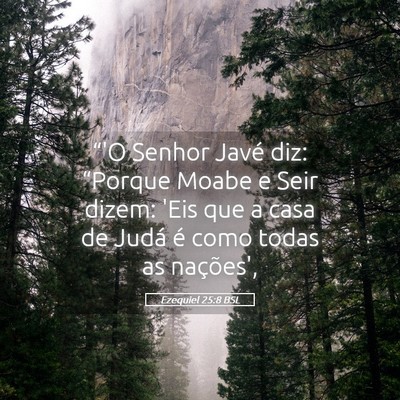 Picture 05 - Ezequiel 25:8 BSL - “'O Senhor Javé diz: “Porque Moabe e Seir - Bible Verse Picture