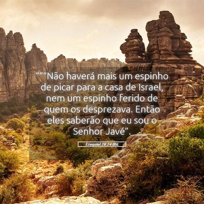 Picture 05 - Ezequiel 28:24 BSL - “““Não haverá mais um espinho de picar - Bible Verse Picture