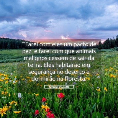 Picture 05 - Ezequiel 34:25 BSL - “'Farei com eles um pacto de paz, e farei com - Bible Verse Picture