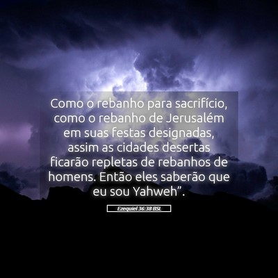 Picture 05 - Ezequiel 36:38 BSL - Como o rebanho para sacrifício, como o rebanho - Bible Verse Picture