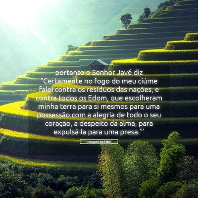 Picture 05 - Ezequiel 36:5 BSL - portanto o Senhor Javé diz “Certamente no fogo - Bible Verse Picture