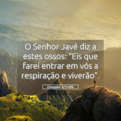 Picture 05 - Ezequiel 37:5 BSL - O Senhor Javé diz a estes ossos: “Eis que - Bible Verse Picture