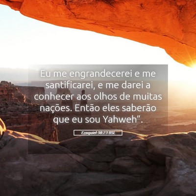 Picture 05 - Ezequiel 38:23 BSL - Eu me engrandecerei e me santificarei, e me darei - Bible Verse Picture