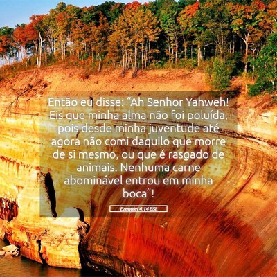 Picture 05 - Ezequiel 4:14 BSL - Então eu disse: “Ah Senhor Yahweh! Eis que - Bible Verse Picture