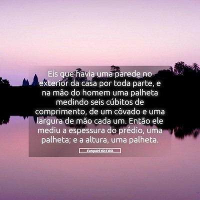Picture 05 - Ezequiel 40:5 BSL - Eis que havia uma parede no exterior da casa por - Bible Verse Picture