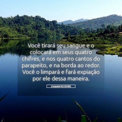 Picture 05 - Ezequiel 43:20 BSL - Você tirará seu sangue e o colocará em seus - Bible Verse Picture