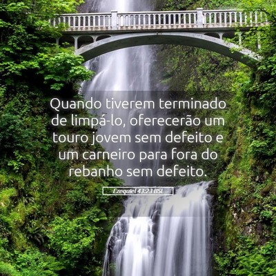 Picture 05 - Ezequiel 43:23 BSL - Quando tiverem terminado de limpá-lo, - Bible Verse Picture