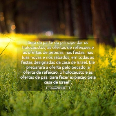 Picture 05 - Ezequiel 45:17 BSL - Será da parte do príncipe dar os holocaustos, - Bible Verse Picture
