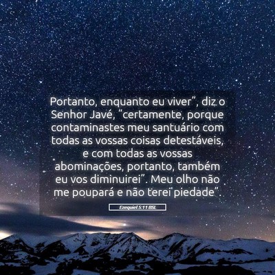 Picture 05 - Ezequiel 5:11 BSL - Portanto, enquanto eu viver”, diz o Senhor - Bible Verse Picture