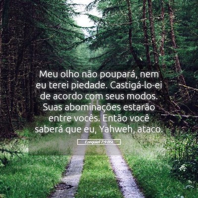 Picture 05 - Ezequiel 7:9 BSL - Meu olho não poupará, nem eu terei piedade. - Bible Verse Picture