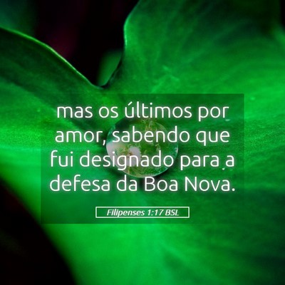 Picture 05 - Filipenses 1:17 BSL - mas os últimos por amor, sabendo que fui - Bible Verse Picture