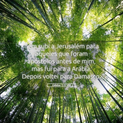 Picture 05 - Gálatas 1:17 BSL - nem subi a Jerusalém para aqueles que foram - Bible Verse Picture