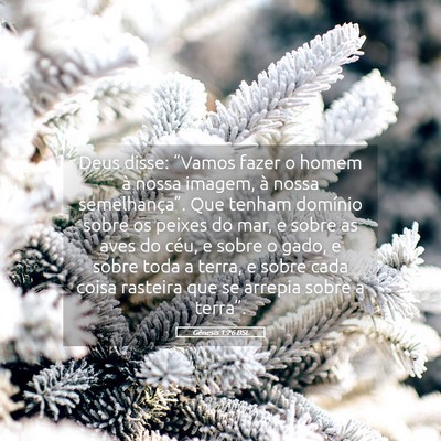 Picture 05 - Gênesis 1:26 BSL - Deus disse: “Vamos fazer o homem à nossa - Bible Verse Picture