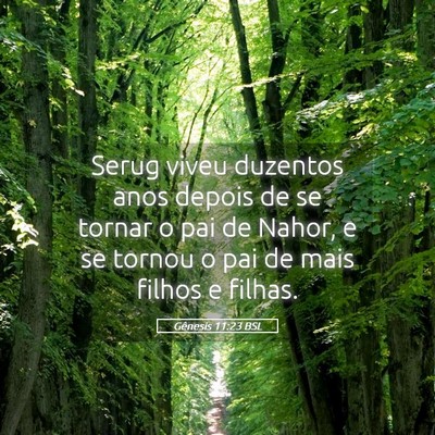 Picture 05 - Gênesis 11:23 BSL - Serug viveu duzentos anos depois de se tornar o - Bible Verse Picture