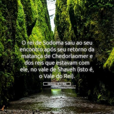 Picture 05 - Gênesis 14:17 BSL - O rei de Sodoma saiu ao seu encontro após seu - Bible Verse Picture