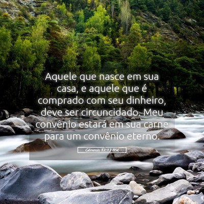 Picture 05 - Gênesis 17:13 BSL - Aquele que nasce em sua casa, e aquele que é - Bible Verse Picture