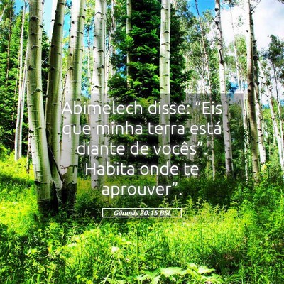 Picture 05 - Gênesis 20:15 BSL - Abimelech disse: “Eis que minha terra está - Bible Verse Picture