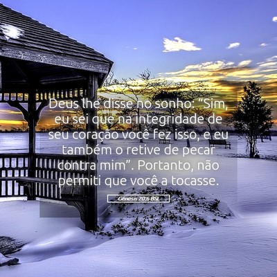Picture 05 - Gênesis 20:6 BSL - Deus lhe disse no sonho: “Sim, eu sei que na - Bible Verse Picture