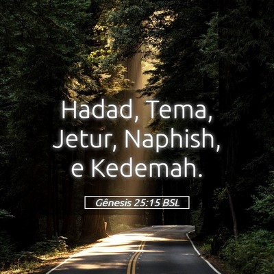 Picture 05 - Gênesis 25:15 BSL - Hadad, Tema, Jetur, Naphish, e - Bible Verse Picture