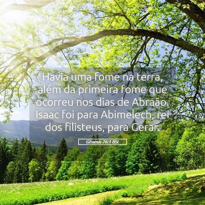 Picture 05 - Gênesis 26:1 BSL - Havia uma fome na terra, além da primeira fome - Bible Verse Picture