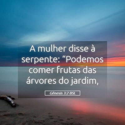 Picture 05 - Gênesis 3:2 BSL - A mulher disse à serpente: “Podemos comer - Bible Verse Picture