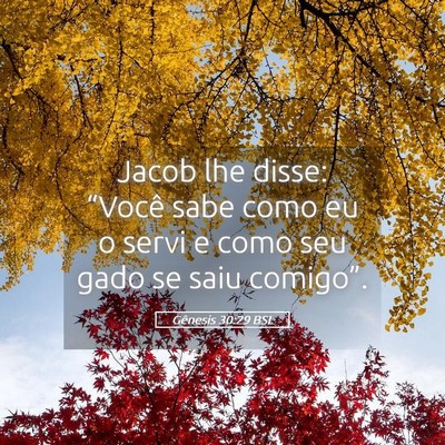 Picture 05 - Gênesis 30:29 BSL - Jacob lhe disse: “Você sabe como eu o servi e - Bible Verse Picture
