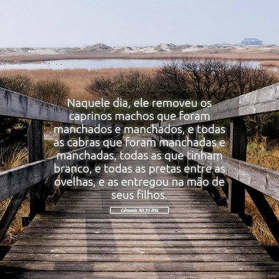 Picture 05 - Gênesis 30:35 BSL - Naquele dia, ele removeu os caprinos machos que - Bible Verse Picture