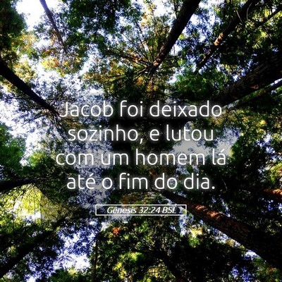 Picture 05 - Gênesis 32:24 BSL - Jacob foi deixado sozinho, e lutou com um homem - Bible Verse Picture