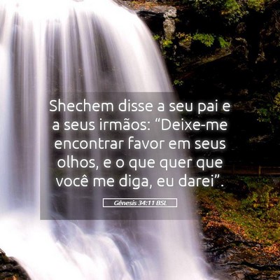 Picture 05 - Gênesis 34:11 BSL - Shechem disse a seu pai e a seus irmãos: - Bible Verse Picture