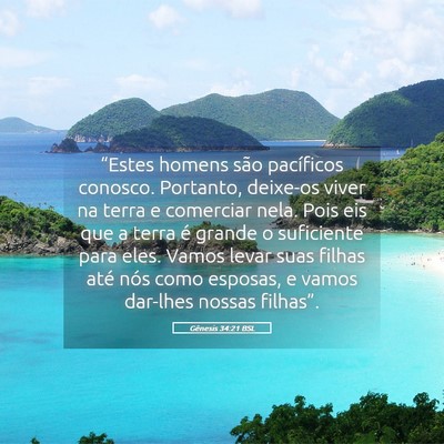 Picture 05 - Gênesis 34:21 BSL - “Estes homens são pacíficos conosco. - Bible Verse Picture