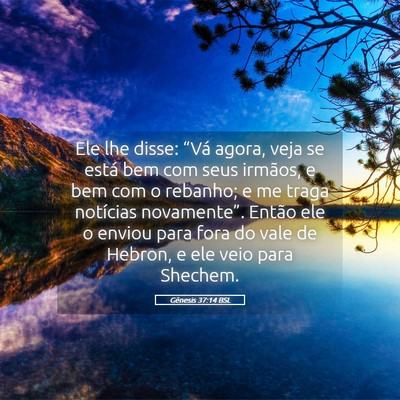 Picture 05 - Gênesis 37:14 BSL - Ele lhe disse: “Vá agora, veja se está bem - Bible Verse Picture