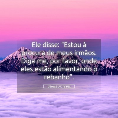 Picture 05 - Gênesis 37:16 BSL - Ele disse: “Estou à procura de meus irmãos. - Bible Verse Picture