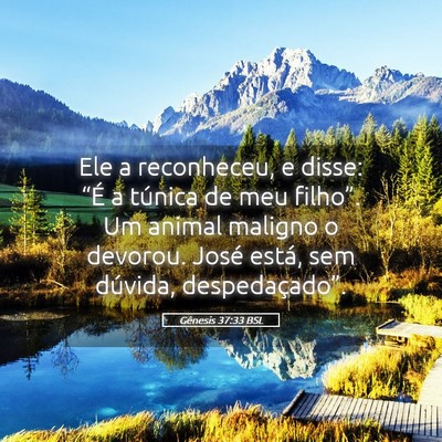 Picture 05 - Gênesis 37:33 BSL - Ele a reconheceu, e disse: “É a túnica de meu - Bible Verse Picture
